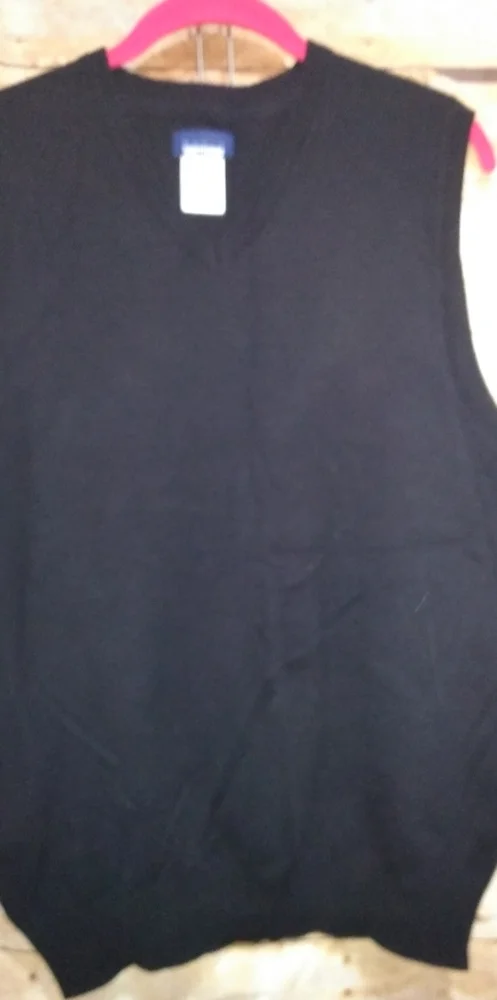 basic editions men's black sweater vest